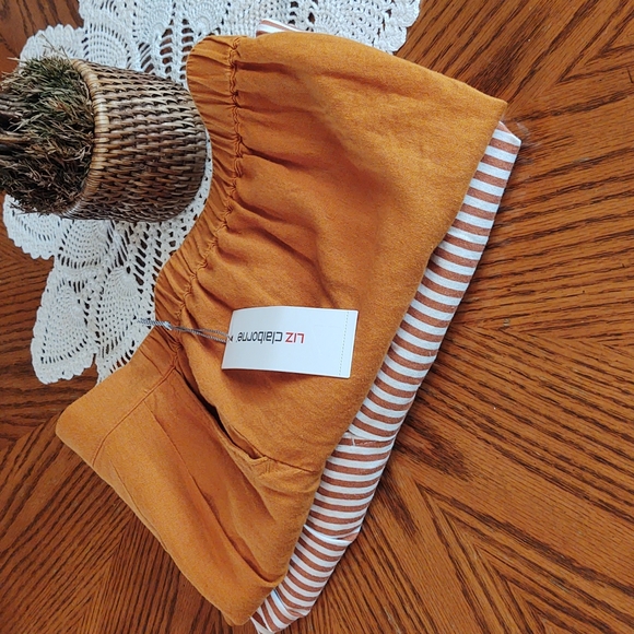 Liz Claiborne Bundle of Back Elastic Pleated Side Pocket Linen Shorts 4 - Picture 11 of 11